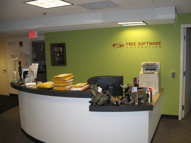 Recepción de las oficinas del FSF